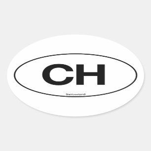 Switzerland Oval Sticker