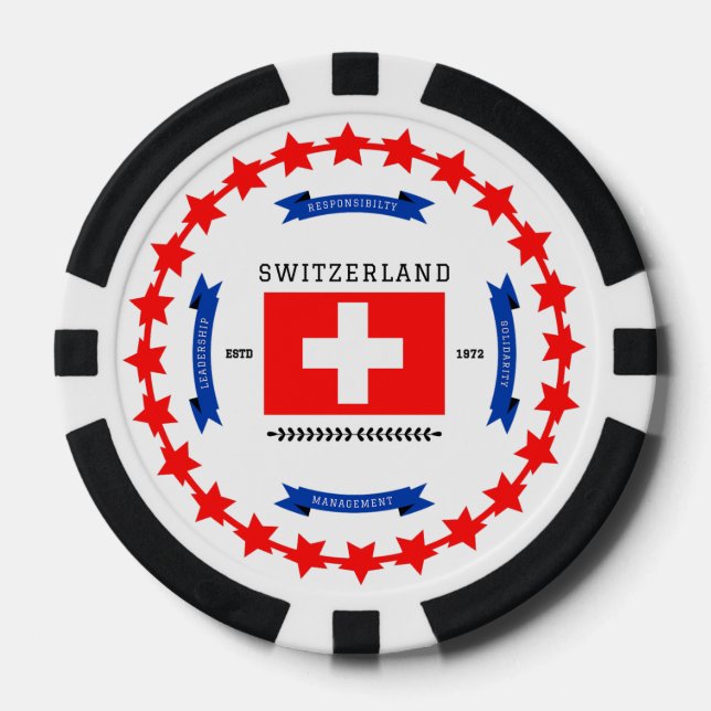 Switzerland  poker chips (Front)