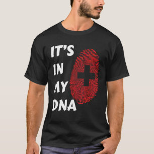 Switzerland Proud Swiss Flag State Flag DNA Flag C T-Shirt