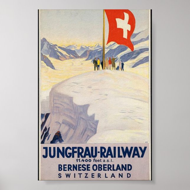 Switzerland Railway Advert Vintage Poster (Front)