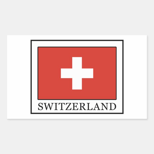 Switzerland Rectangular Sticker (Front)