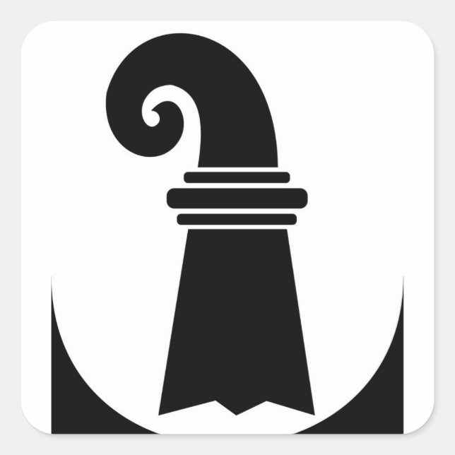 switzerland region canton Basel Stadt flag Square Sticker (Front)