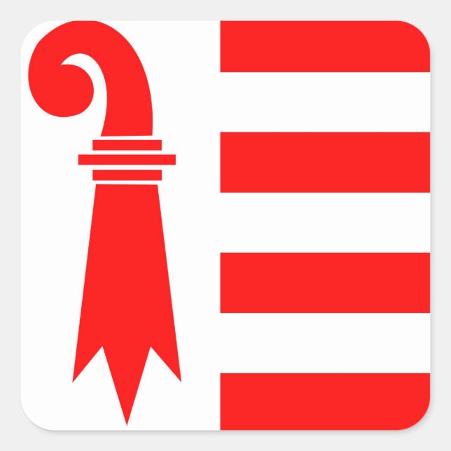 switzerland region canton jura flag square sticker (Front)