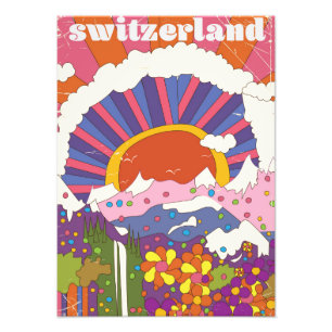 Switzerland Retro travel poster
