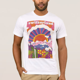 Switzerland Retro travel poster T-Shirt