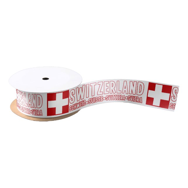 SWITZERLAND ribbon Satin Ribbon (Spool)