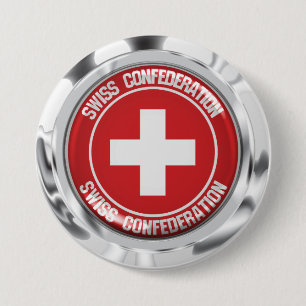 Switzerland Round Emblem 7.5 Cm Round Badge