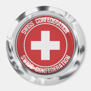 Switzerland Round Emblem Magnet