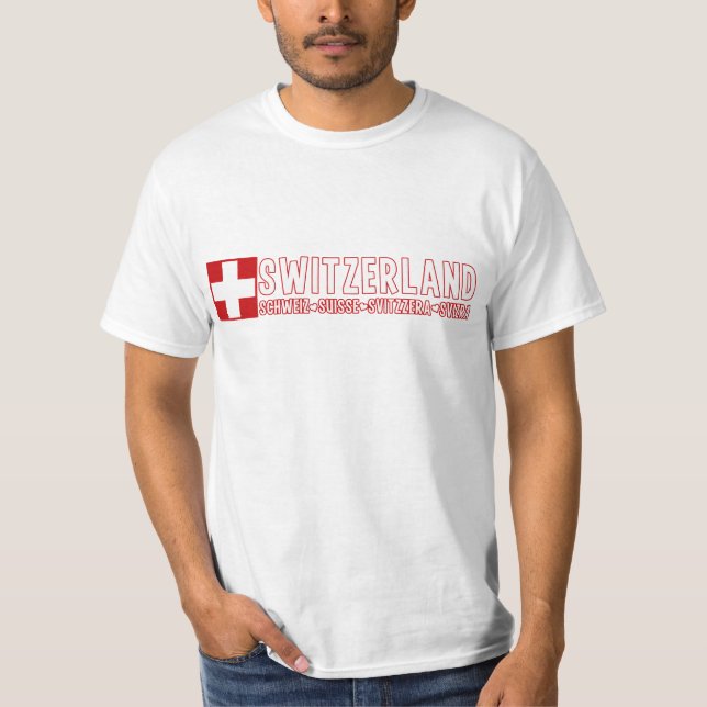 SWITZERLAND shirts – choose style & colour (Front)