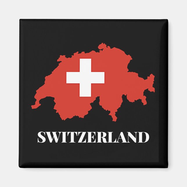 Switzerland silhouette magnet (Front)