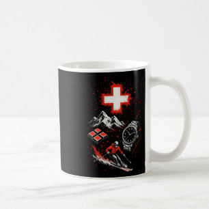 Switzerland Skiing Mountains Adventure Alps Coffee Mug