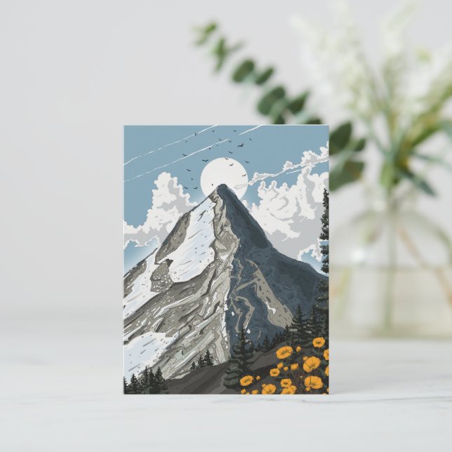 Switzerland Snow Capped Mountain Postcard (Standing Front)