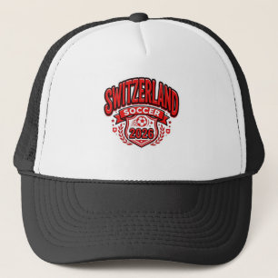 Switzerland Soccer 2026 Soccer Bold Country Typogr Trucker Hat