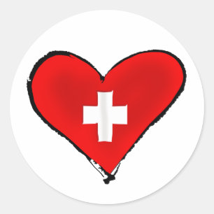 Switzerland Soccer - Brazil 2014 Nati World Cup Classic Round Sticker