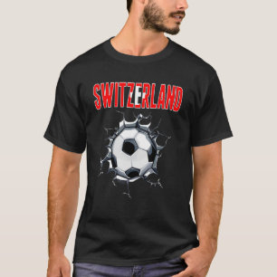 Switzerland Soccer Fans - Swiss Football In Cracke T-Shirt