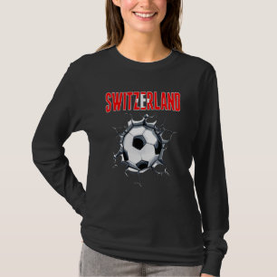 Switzerland Soccer Fans - Swiss Football In Cracke T-Shirt