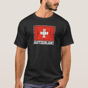 Switzerland Soccer Field Country Flag Swiss Pride T-Shirt