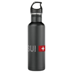 Switzerland Soccer Football Fan Shirt Swiss Flag 710 Ml Water Bottle