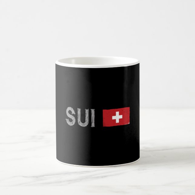 Switzerland Soccer Football Fan Shirt Swiss Flag Coffee Mug (Center)