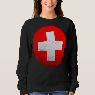 Switzerland Soccer National Ball Switzerland Flag Sweatshirt