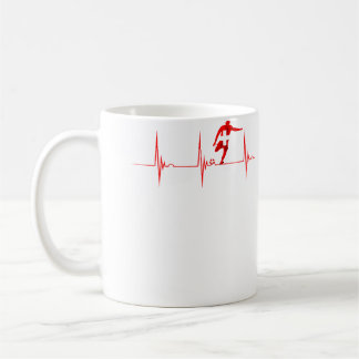 Switzerland Soccer Swiss Flag Heartbeat Ekg Pulse Coffee Mug