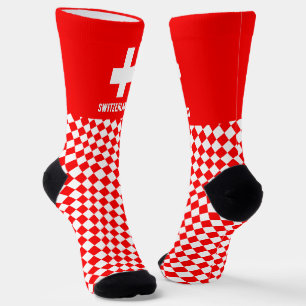 Switzerland Socks, Swiss flag fashion / sports Socks
