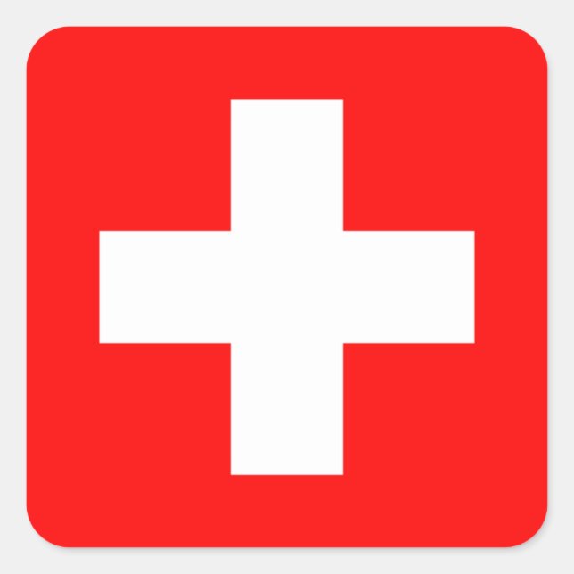 Switzerland Square Sticker (Front)