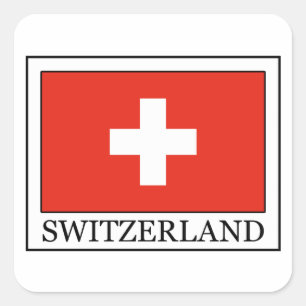 Switzerland Square Sticker