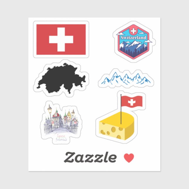 Switzerland Stickers (Sheet)