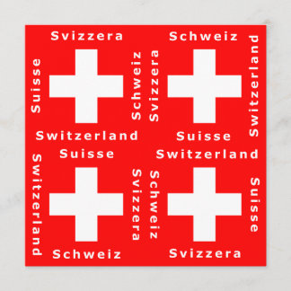 Switzerland, Suisse, Schweiz, Svizzera Invitation