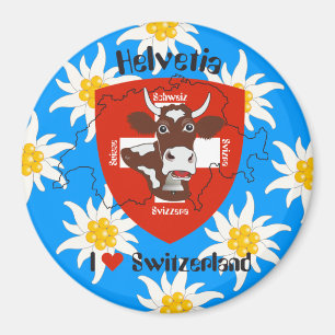 Switzerland Suisse Svizzera Svizra Switzerland Magnet