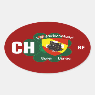 Switzerland Suisse Svizzera Svizra Switzerland Oval Sticker