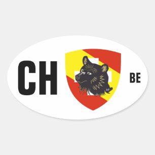 Switzerland Suisse Svizzera Svizra Switzerland Oval Sticker