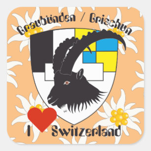 Switzerland Suisse Svizzera Svizra Switzerland Square Sticker