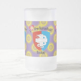Switzerland Suisse Svizzera Switzerland Svizzera i Frosted Glass Beer Mug