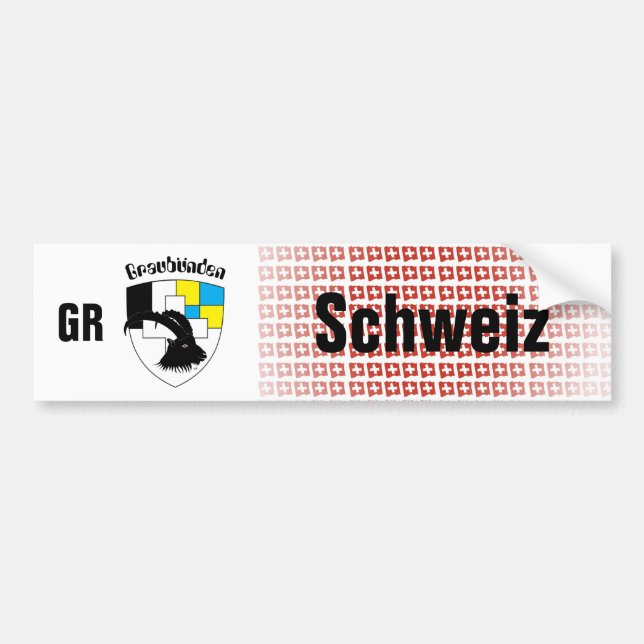 Switzerland Svizzera Svizra Graubünden Bumper Sticker (Front)