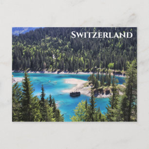 Switzerland Swiss Alpine Lake Travel Photo Postcard