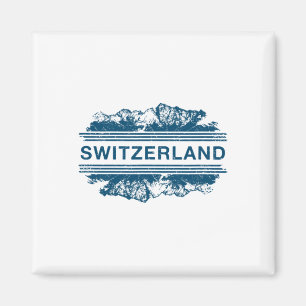 Switzerland Swiss Alps Skiing Souvenir Gift Magnet
