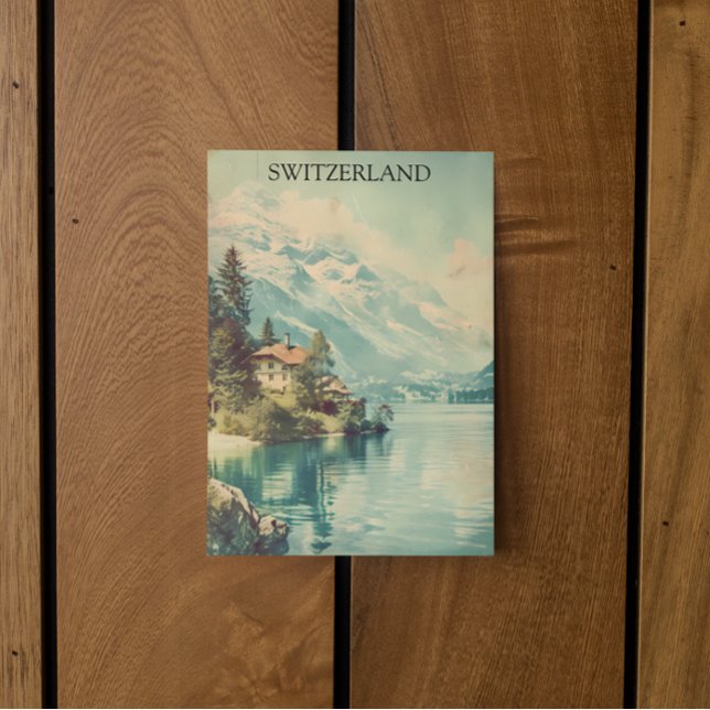 Switzerland Swiss Alps Vintage Travel Postcard (Switzerland swiss alps vintage postcard)