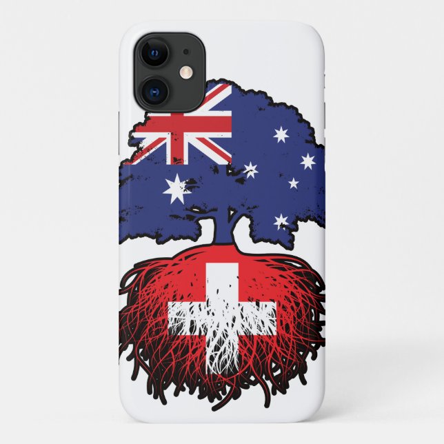 Switzerland Swiss Australian Australia Tree Roots Case-Mate iPhone Case (Back)