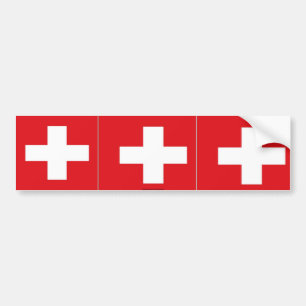 Switzerland swiss flag bumper sticker