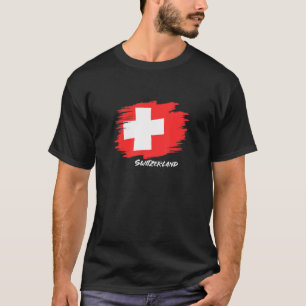 Switzerland Swiss Flag Country Root Heritage Souve T-Shirt