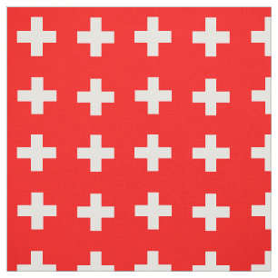 Switzerland & Swiss Flag fashion, travel/sport Fabric