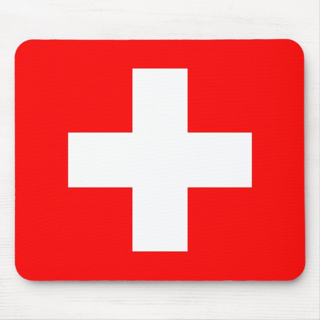 Switzerland (Swiss) Flag Mouse Mat (Front)