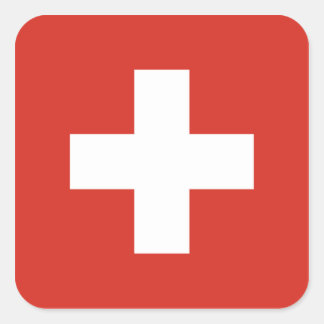 Switzerland/Swiss Flag Square Sticker