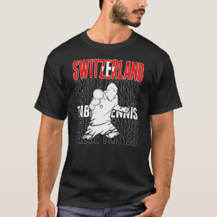 Switzerland Table Tennis Support Swiss Ping Pong T-Shirt