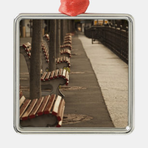 Switzerland, Ticino Canton, Lugano. Lakefront Metal Tree Decoration