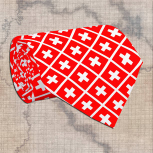 Switzerland Ties, fashion Swiss Flag business Tie
