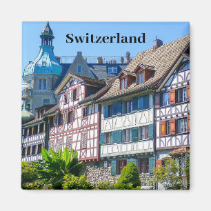 Switzerland Timbered Houses Souvenir Magnet