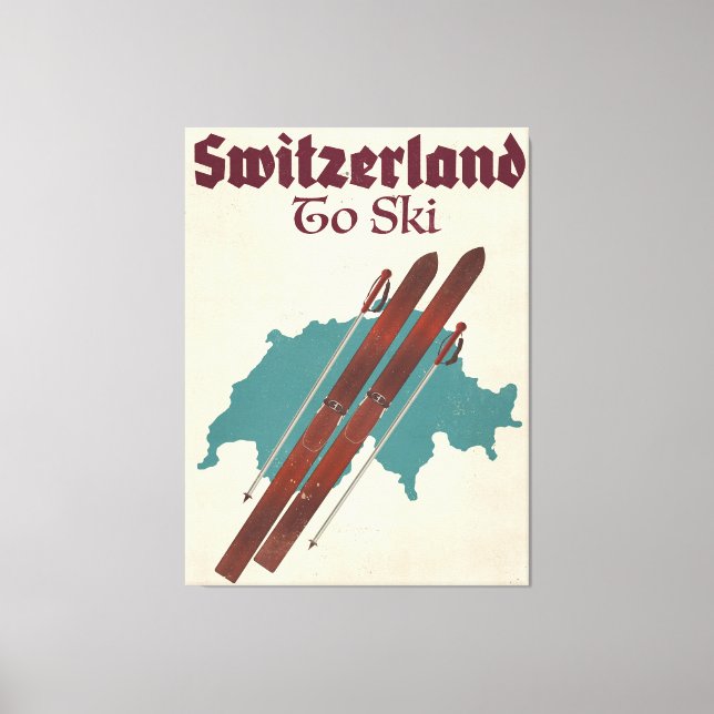 Switzerland To Ski Canvas Print (Front)